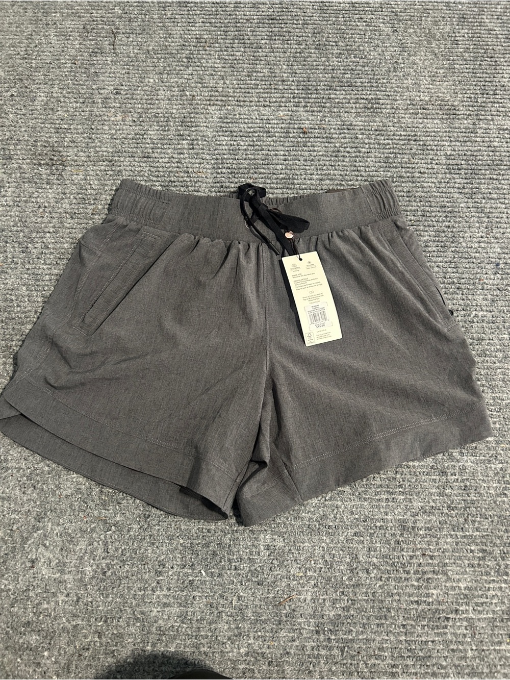 Journey Collection Gray Elastic Drawstring Athletic Shorts